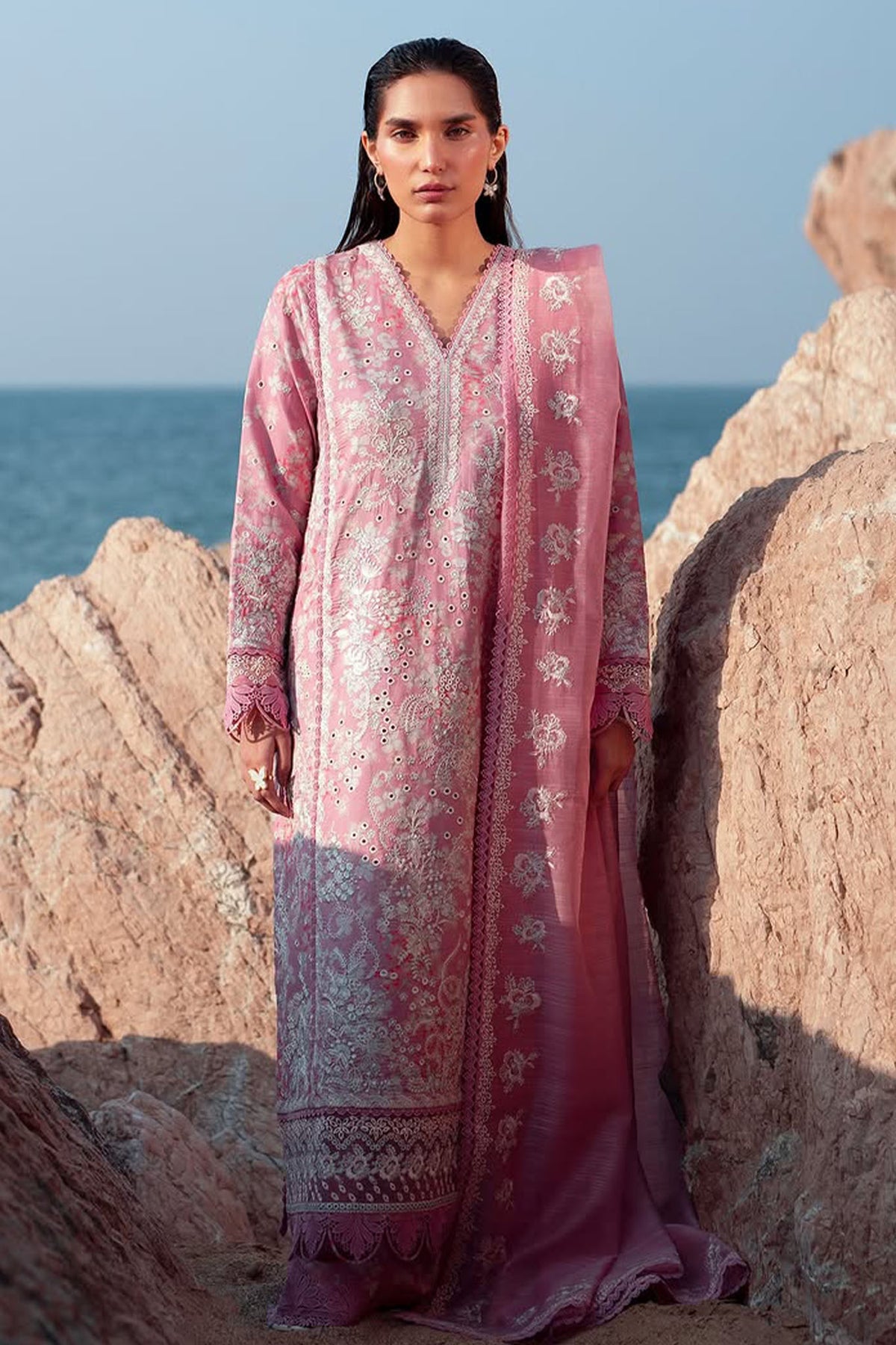 Summer Together By Afrozeh Unstitched 3 Piece Lawnkari Vol-03 Collection-AL-10-Pearls