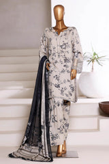 Malika By Sada Bahar Stitched 3 Piece Viscose With Farshi Shalwar Vol-02 Collection'2025-MVF-565-Skin