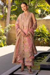 Zinnia By Faiza Saqlain Unstitched 3 Piece Luxury Lawn Collection-Peony