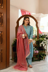 Baat Pakki Omal by Komal Stitched 3 Piece Dobby Collection'2025-Hoorain