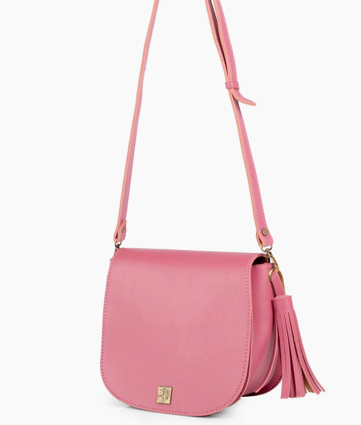 RTW Creation - Pink foldover saddle bag