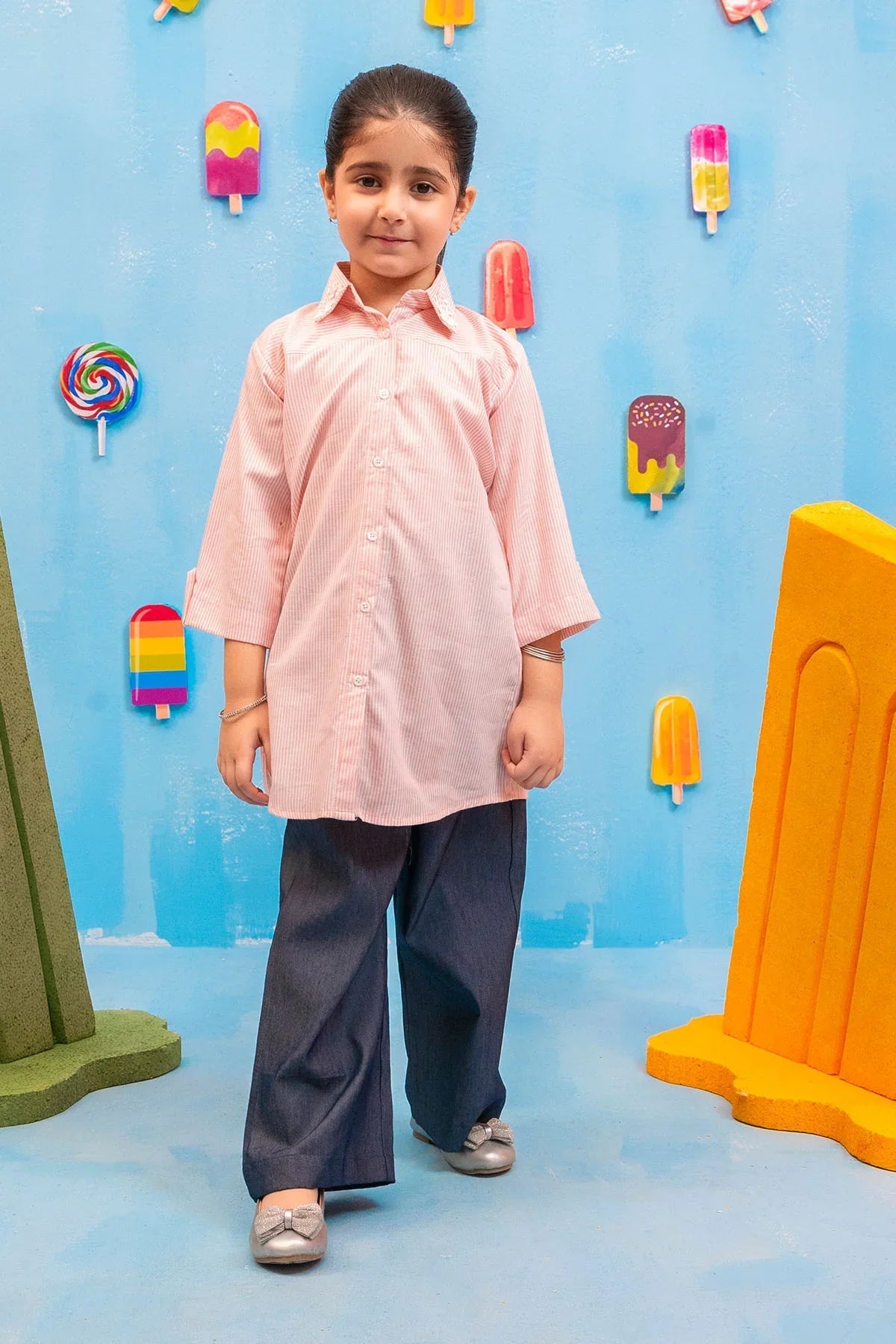 Ochre Clothing's Pin Stripe Cotton 2-PC Suit offers timeless style for kids. This comfortable, sharp dress outfit