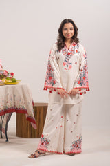 Sprinkles Stitched 2 Piece Kids Khaddar Collection-Pink Whisper