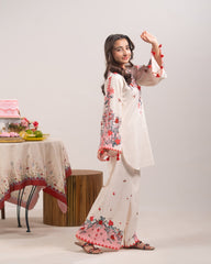 Sprinkles Stitched 2 Piece Kids Khaddar Collection-Pink Whisper