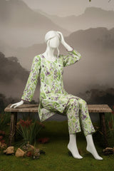 Doriya Luxe By Almeerah Stitched 2 Piece Premium Bana Dora Lawn Collection'2025-Pista Meadow Breeze