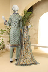 Almeerah Unstitched 3 Piece Floral Lawn Print Collection'2025-Pistachio Petal