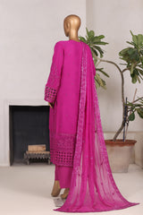 Khombi Stitched 3 Piece Formals Suit-Platinum Magenta