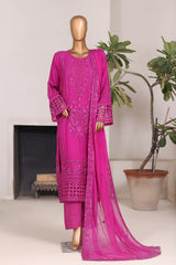 Khombi Stitched 3 Piece Formals Suit-Platinum Magenta