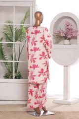 Khombi Stitched 2 Piece Cotton Casual Pret Suit-Pond
