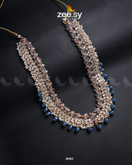 Portulaca Malla Necklace Golden Blue - Zeesy Jewellery