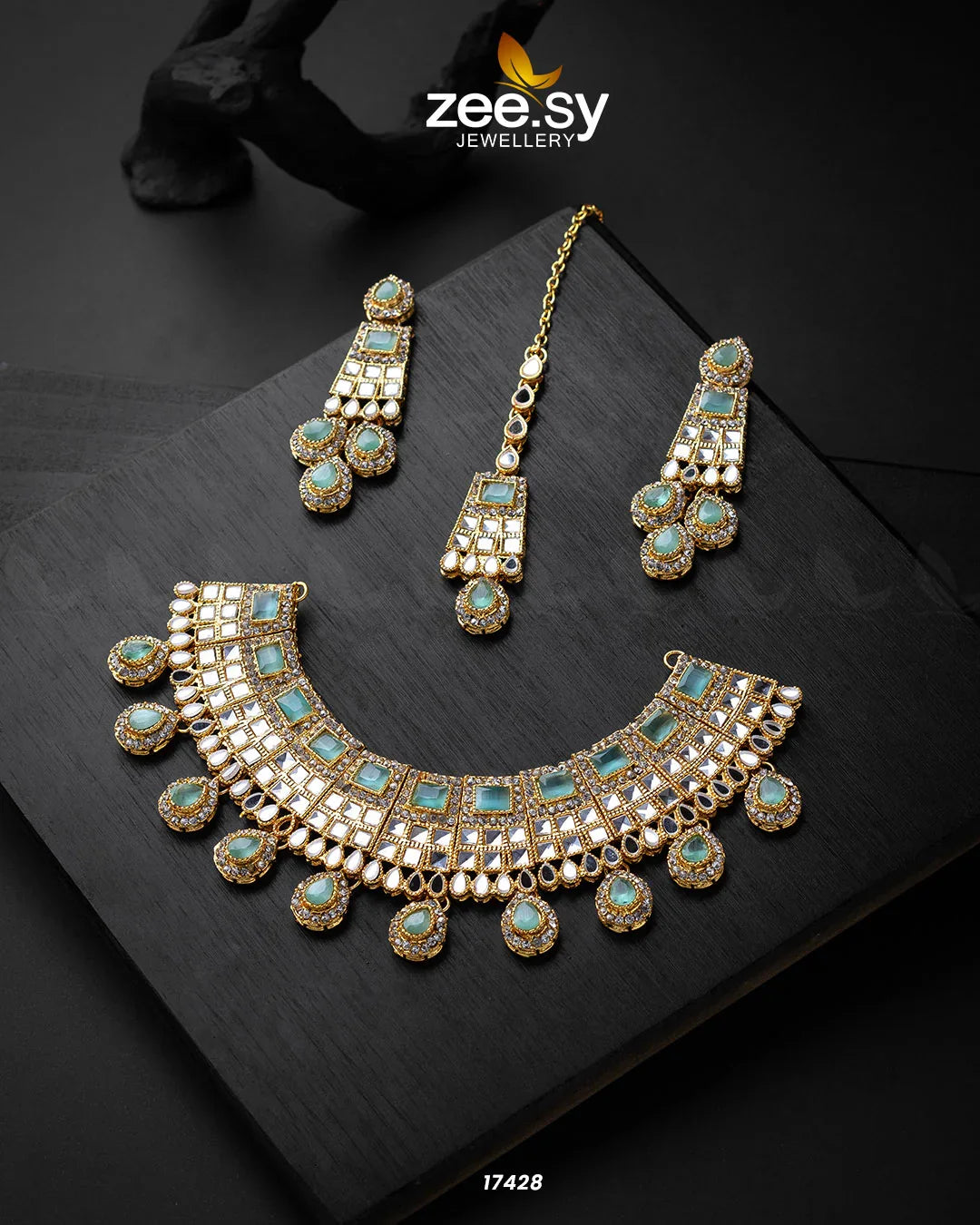 Prestige Necklace Mint Green - Zeesy Jewellery