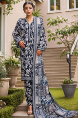 Bin Saeed Stitched 3 Piece Exclusive Printed Khaddar Vol-04 Collection'2025-WK-2393-Black