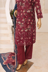 Oswah Women By Suntex Stitched 3 Piece Emb & Printed Lawn Suit-OS-2665