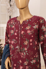 Oswah Women By Suntex Stitched 3 Piece Emb & Printed Lawn Suit-OS-2665