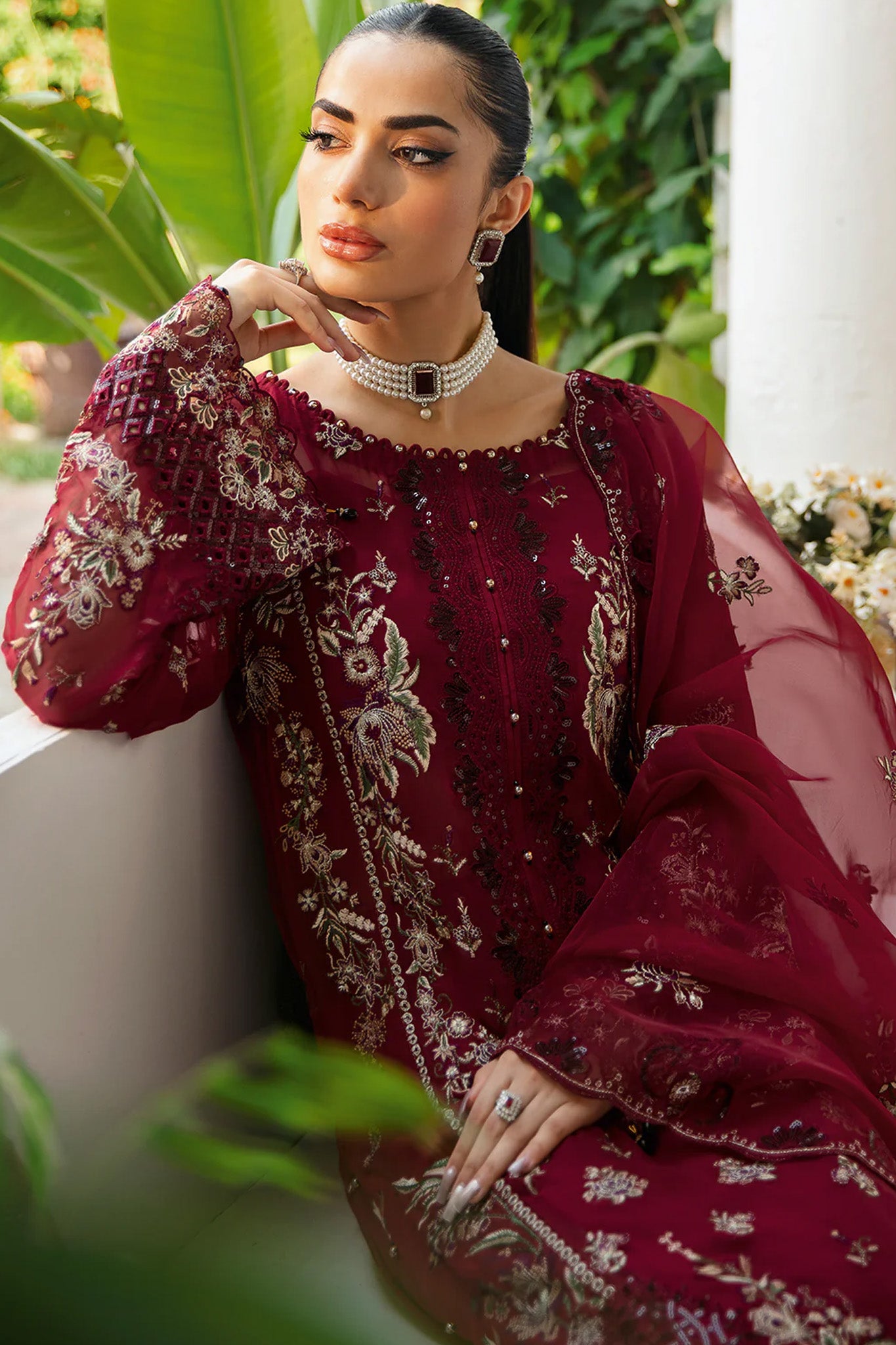 Dastak by Ramsha Unstitched 3 Piece Luxury Chiffon Vol-01 Collection'2025-Q-103