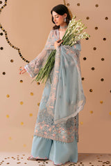 Dastak by Ramsha Unstitched 3 Piece Permium Chiffon Vol-03 Suit-Q-301