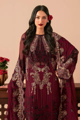 Dastak by Ramsha Unstitched 3 Piece Permium Chiffon Vol-03 Suit-Q-303