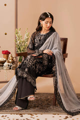 Dastak by Ramsha Unstitched 3 Piece Permium Chiffon Vol-03 Suit-Q-306