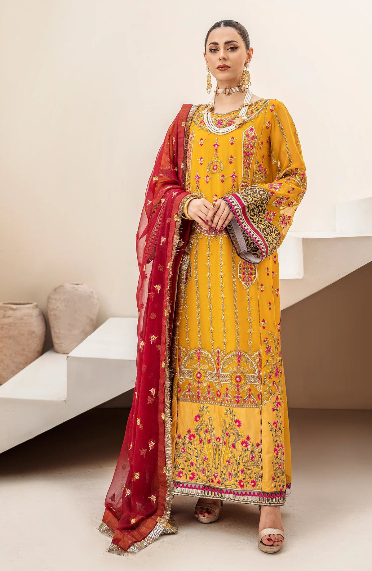 Zainab by Mashq Unstitched 3 Piece Luxury Chiffon Collection'2023-QFD-0062