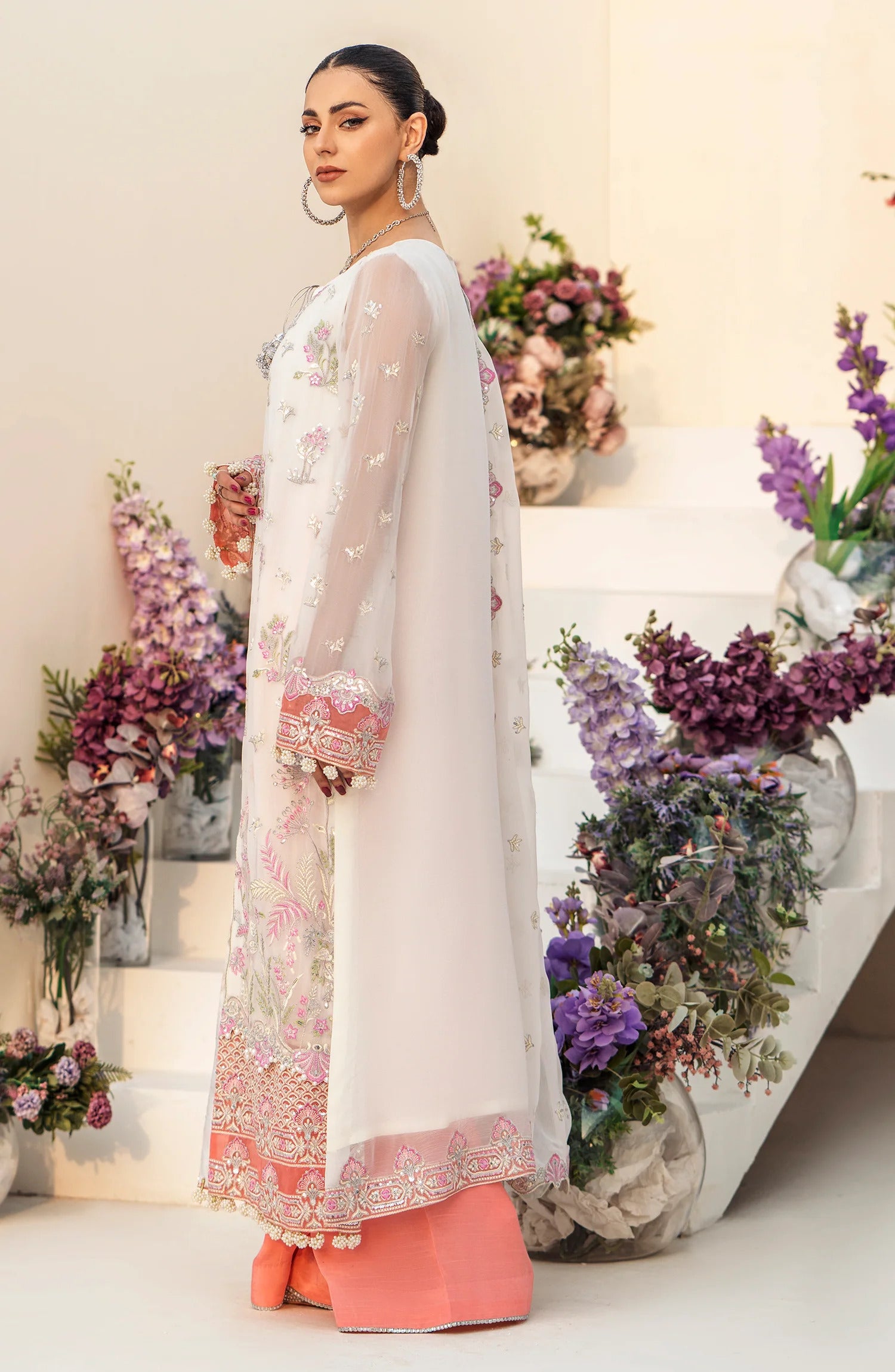 Zainab by Mashq Unstitched 3 Piece Luxury Chiffon Collection'2023-QFD-0063