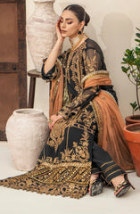 Zainab by Mashq Unstitched 3 Piece Luxury Chiffon Collection'2023-QFD-0070