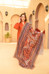 TNG Zamana Shawl (Shaded Brown) Collection'2024