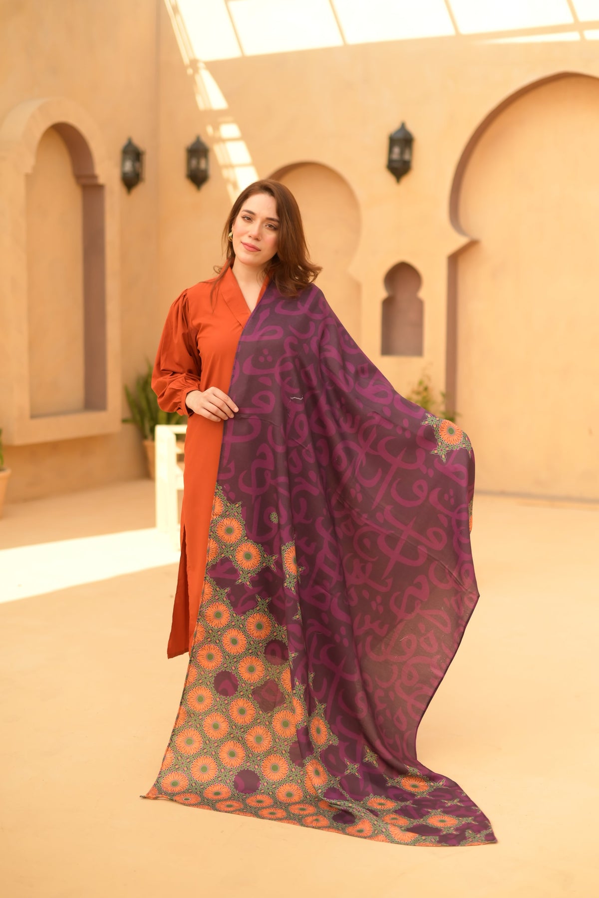 TNG Mosaic shawl (Plum) Collection'2024