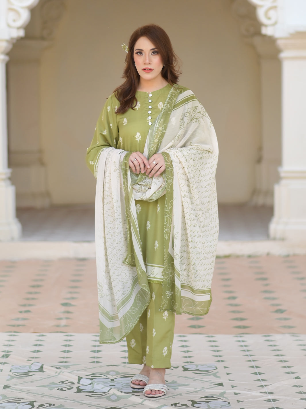 TNG Rang By TNG Stitched 3 Piece Collection'2024-Olive