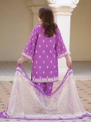 Rang By TNG Stitched 3 Piece Collection'2024-Lilac