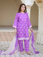 Rang By TNG Stitched 3 Piece Collection'2024-Lilac