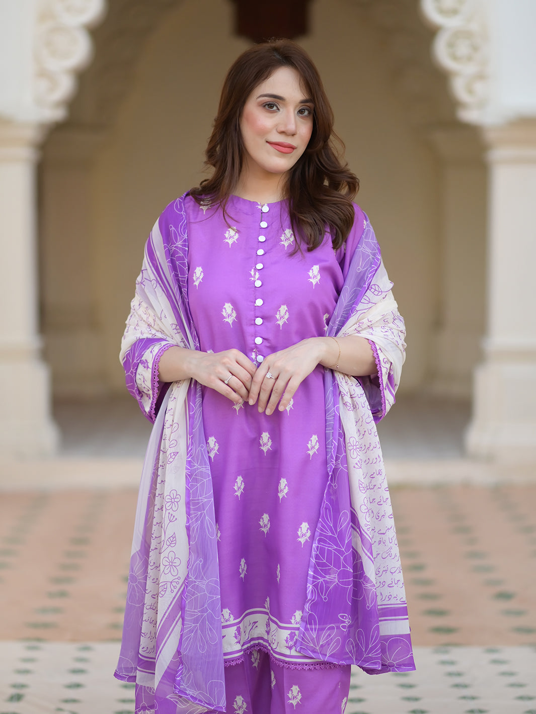 Rang By TNG Stitched 3 Piece Collection'2024-Lilac