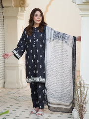 TNG Rang By TNG Stitched 3 Piece Collection'2024-Black