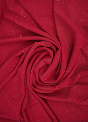 Hijab Ul Hareem Glitter Chiffon Scarf | Maroon