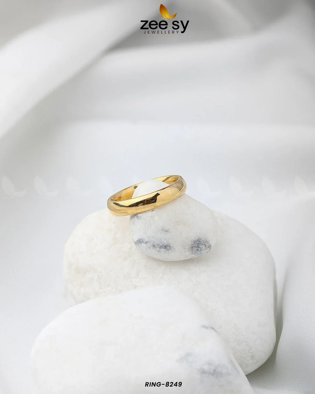 Promise Ring-8250 Golden - Zeesy Jewellery