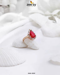 Ring-8305 Red - Zeesy Jewellery