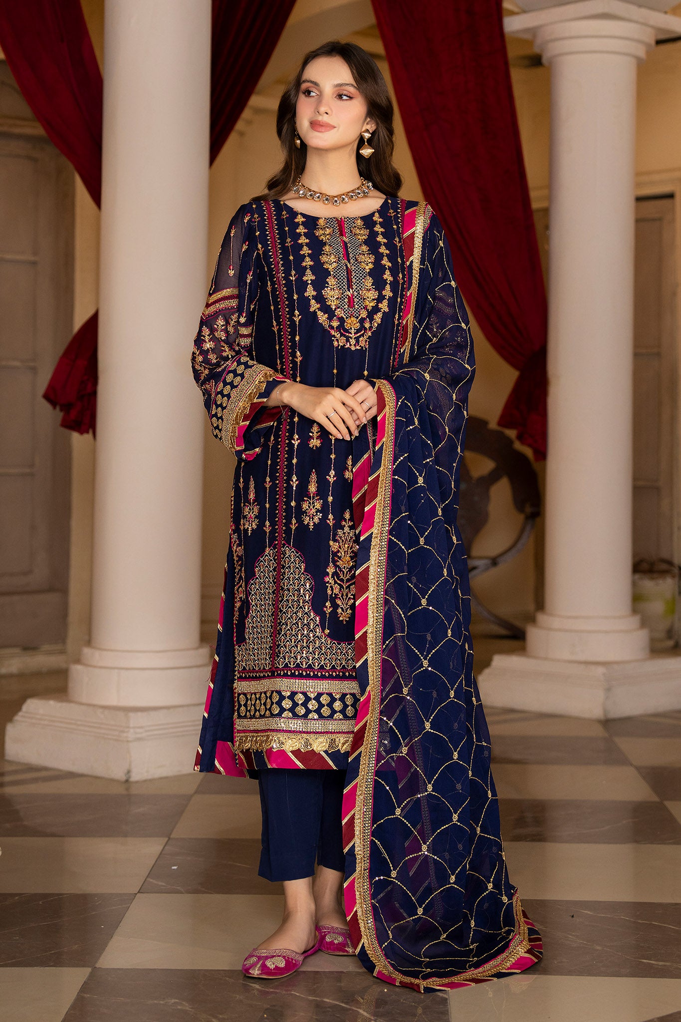 Rimjhim By Strawberry Unstitched 3 Piece Luxury Formals Collection'2024-RJ-005