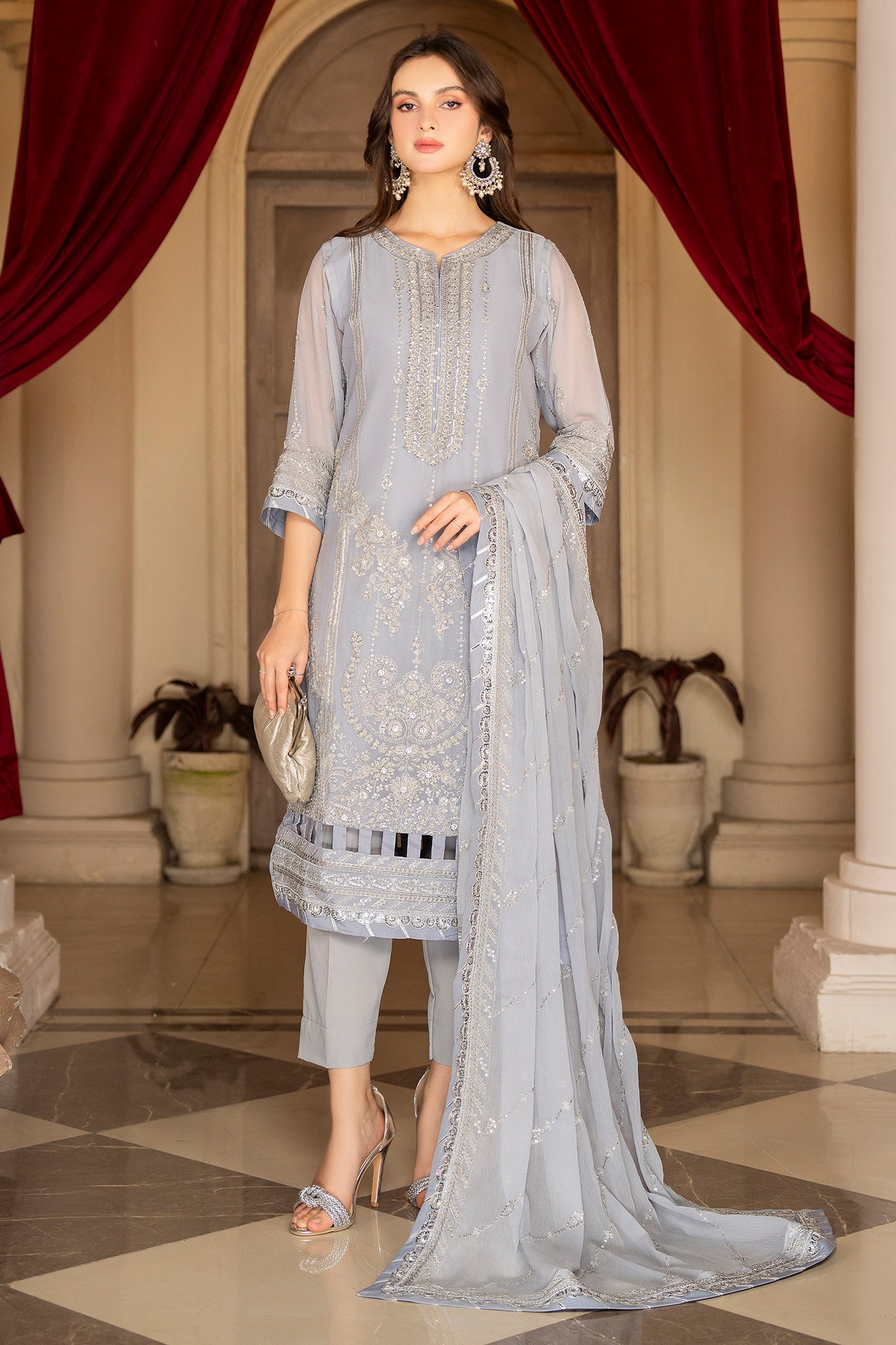 Rimjhim By Strawberry Unstitched 3 Piece Luxury Formals Collection'2024-RJ-008