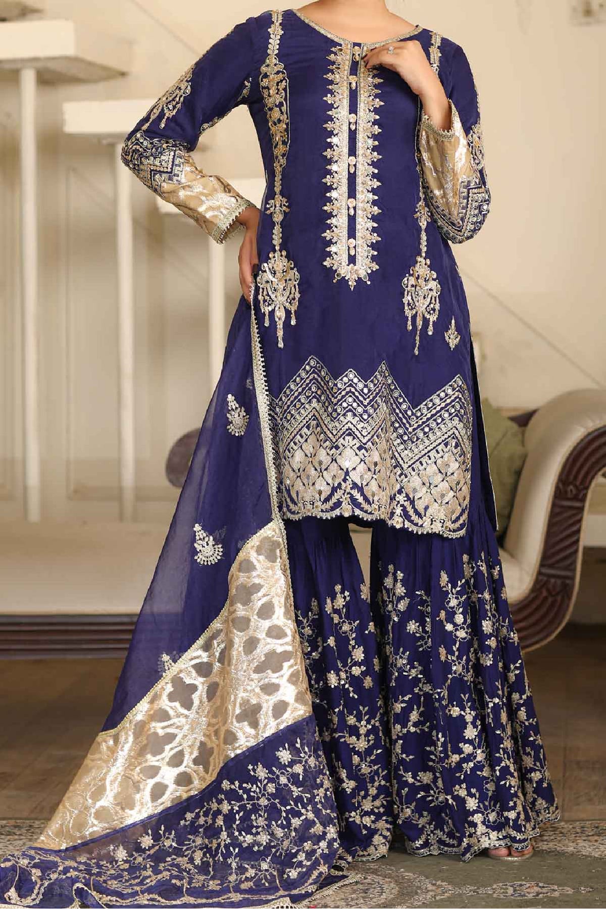 Rafia Stitched 3 Piece Luxury Formal Collection'2022-RK-1165