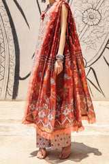 Taneez by Roheenaz Unstitched 3 Piece Block Printed Lawn Collection'2024-RNB-03-B-Yekta