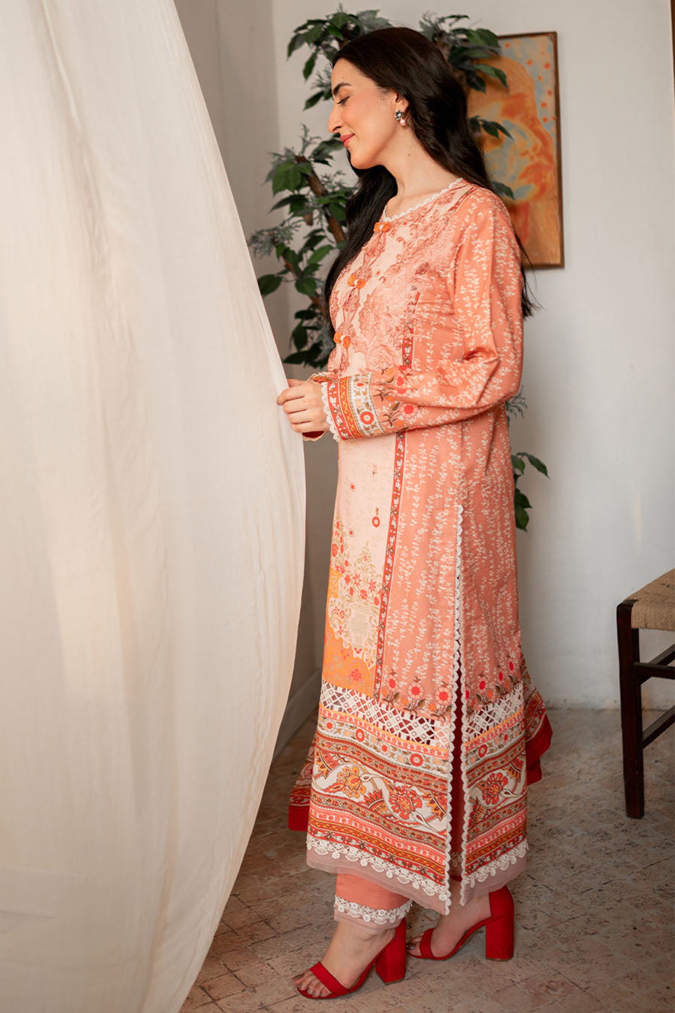 Selene By Roheenaz Unstitched 3 Piece Printed Cambric Fall Collection'2024-RNP-02-B-Ezra