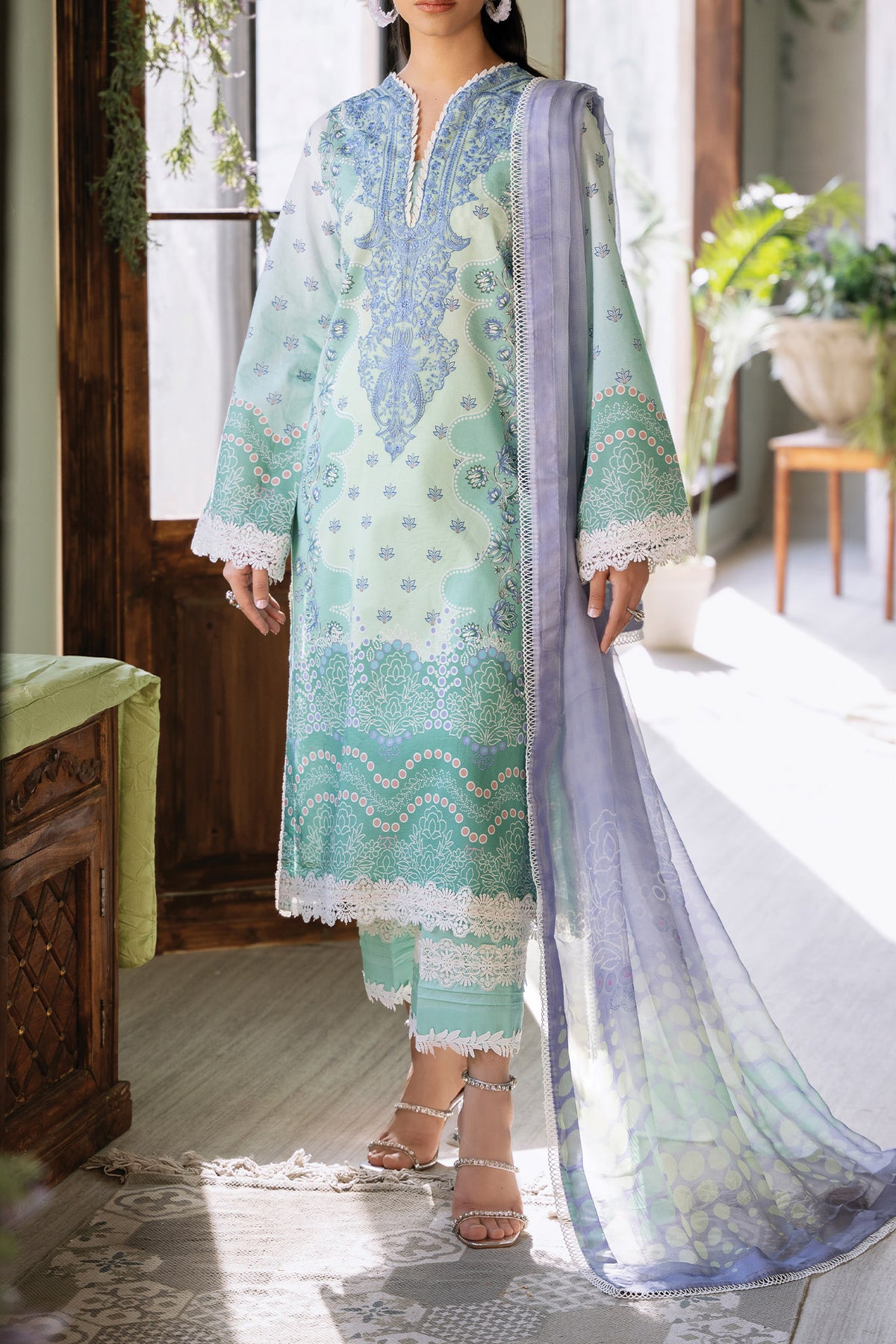 Flora by Rohenaz Unstitched 3 Piece Printed Lawn Collection'2024-RNP-04-A