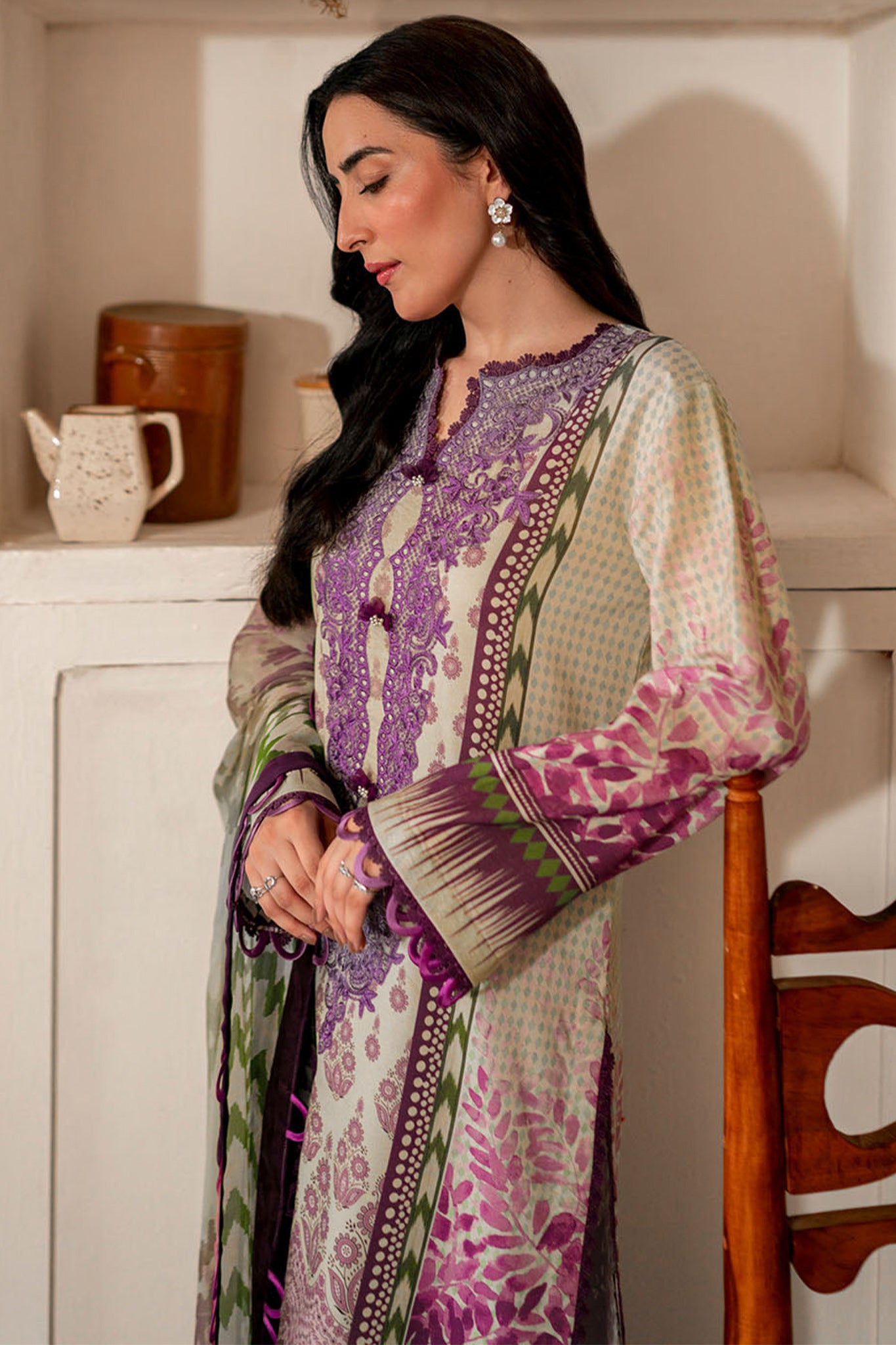 Selene By Roheenaz Unstitched 3 Piece Printed Cambric Fall Collection'2024-RNP-05-A-Sadie