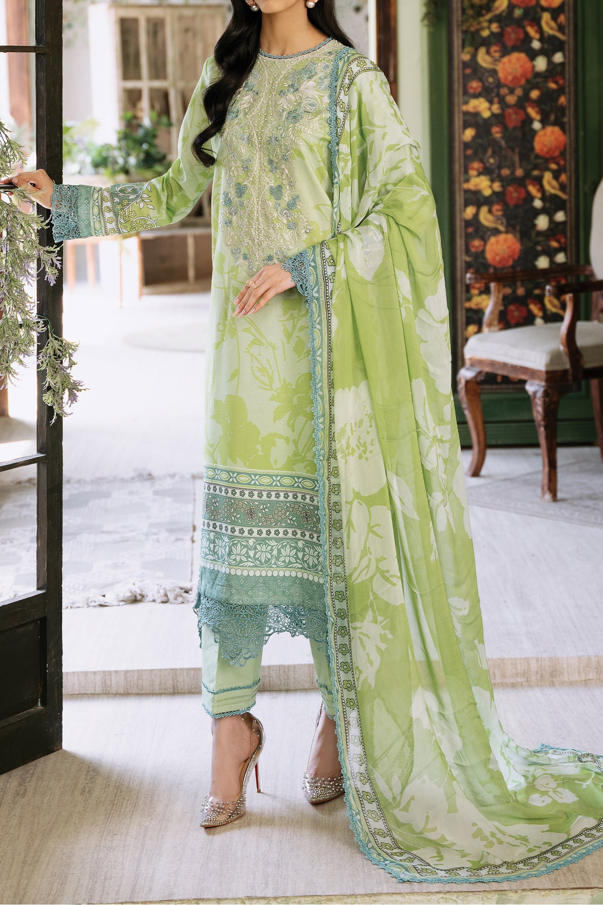 Flora by Rohenaz Unstitched 3 Piece Printed Lawn Collection'2024-RNP-05-B