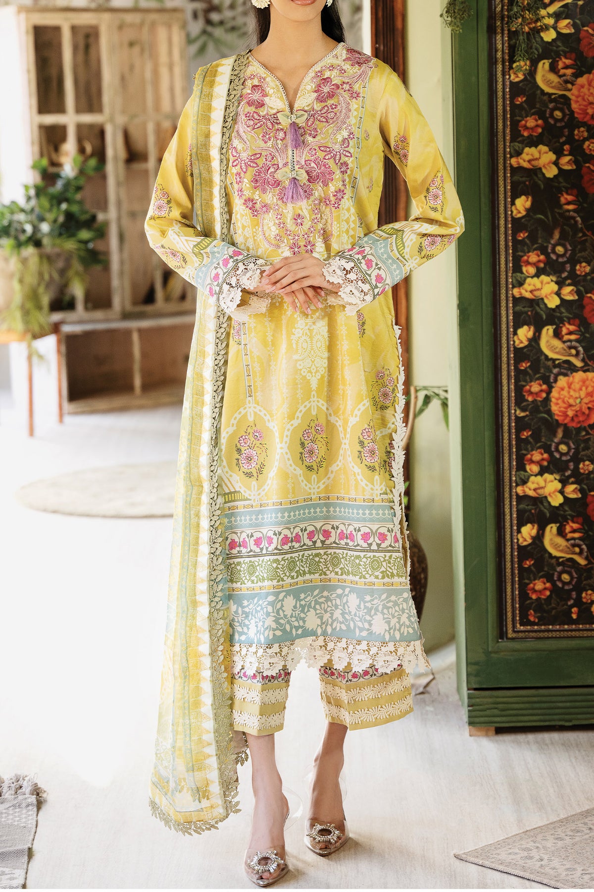 Flora by Rohenaz Unstitched 3 Piece Printed Lawn Collection'2024-RNP-07-B