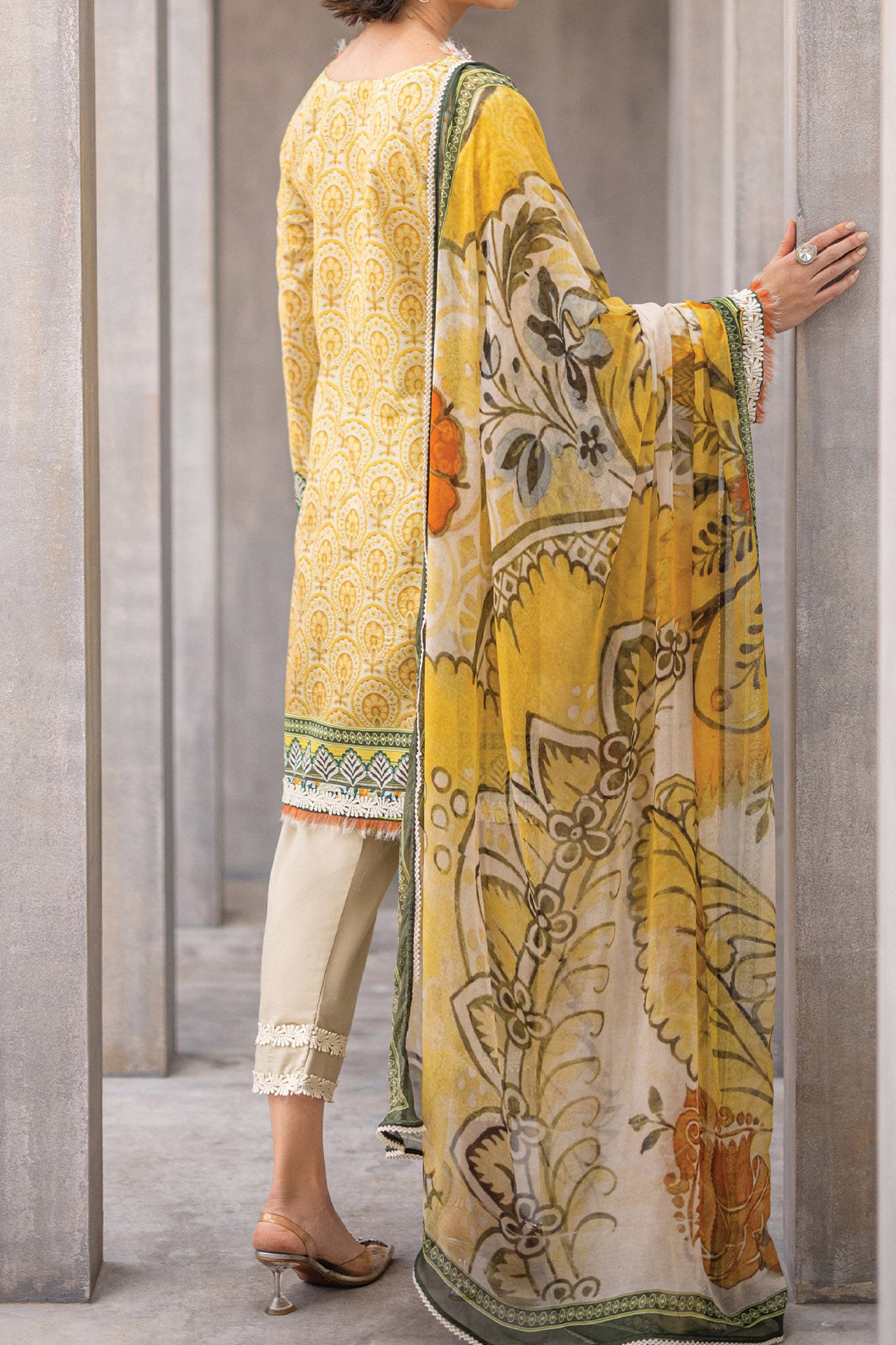 Azalea By Roheenaz Unstitched 3 Piece Printed Lawn Collection'2024-RNZ-03-A-Celestial Silk