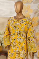 Majestic By HZ Stitched 3 Piece Emb Silk Collection'2025-RRE-112-Yellow
