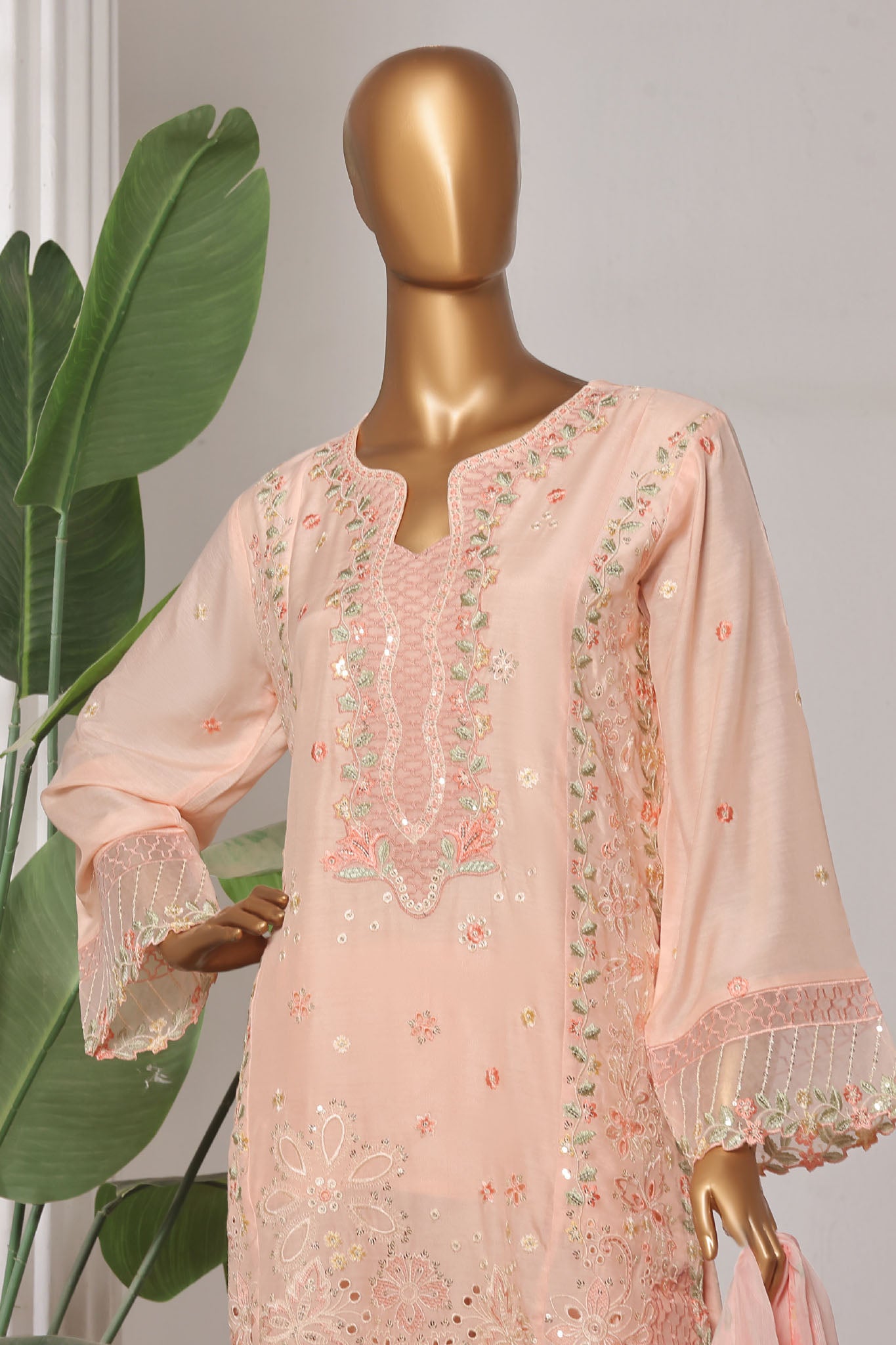 Bin Saeed Stitched 3 Piece Luxury Collection'2025-RTCS-2308-Pink