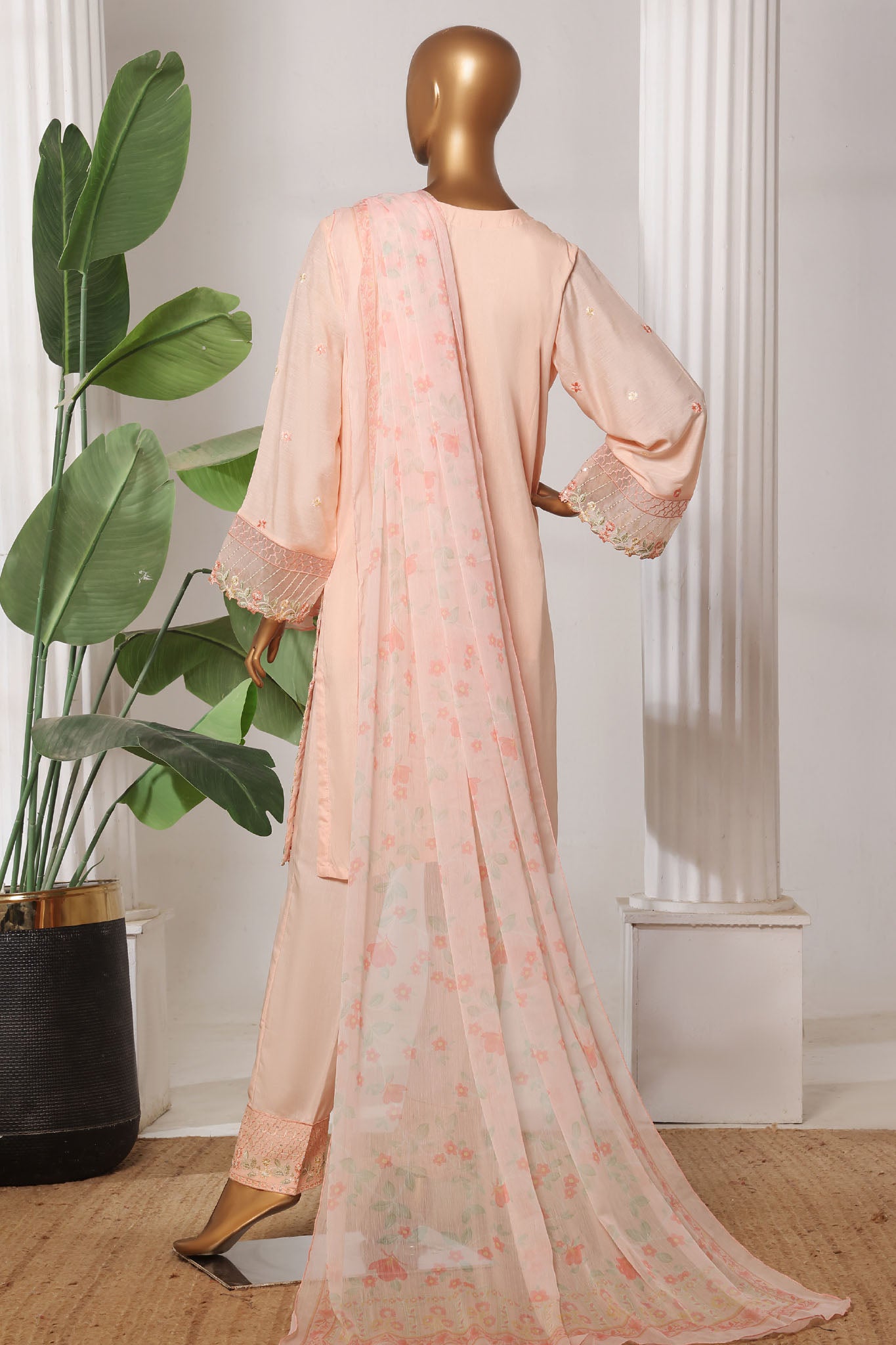 Bin Saeed Stitched 3 Piece Luxury Collection'2025-RTCS-2308-Pink
