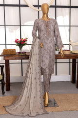 Majestic By HZ Stitched 3 Piece Festive Formals Emb Silk Collection'2024-RTE-04