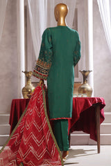 Bin Saeed Stitched 3 Piece Exclusive Luxury Formals Collection'2024-RTS-1157-Dark Green